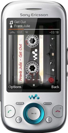 Sony Ericsson Zylo Actual Size Image