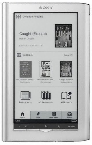 Sony PRS-950 Ebook Reader Actual Size Image