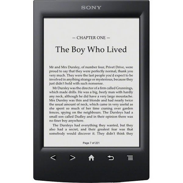 SONY PRS T2 READER Actual Size Image