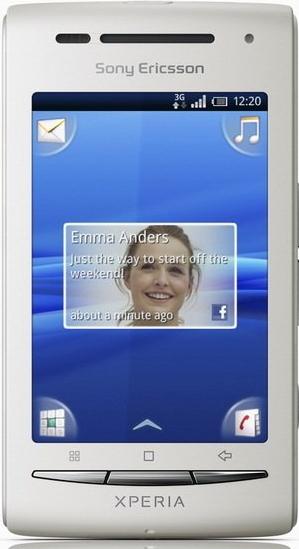 Sony Xperia X8 Actual Size Image