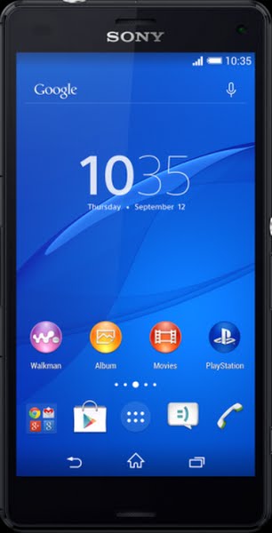 Sony Xperia Z3 Compact Actual Size Image