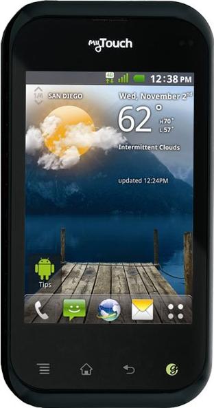 T-Mobile myTouch Q Actual Size Image
