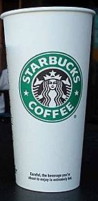 Tall Starbucks Coffee Cup Actual Size Image