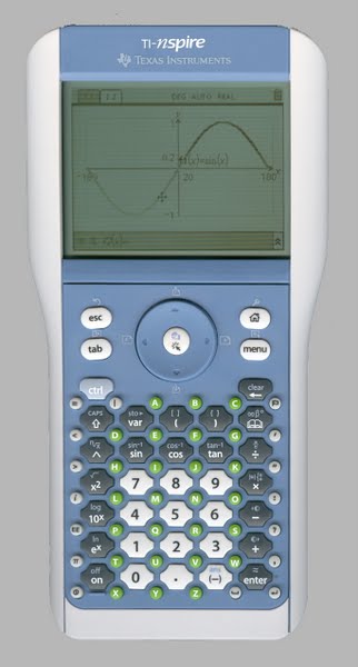 TI-nspire calculator Actual Size Image