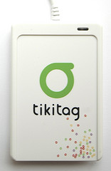 Tikitag. RFID Reader (NFC) from Alcatel-Lucent. (2) Actual Size Image