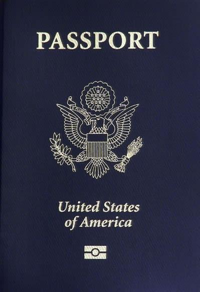 United States passport Actual Size Image