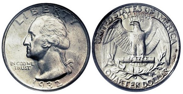 US Quarter Actual Size Image