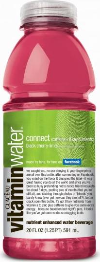 Vitamin Water bottle Actual Size Image