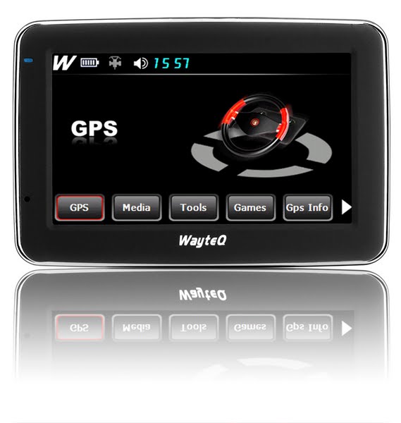 WayteQ x820 GPS navigation PNA Actual Size Image